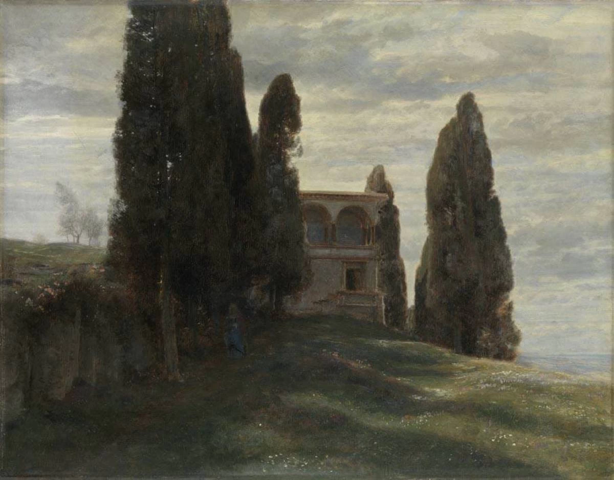 Villa italiana in primavera (1870 circa) - Collezione Schack, Monaco di Baviera